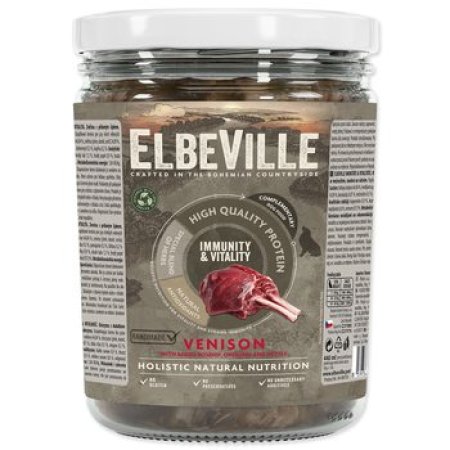 Sklenice Elbeville Dog Imunity & Vitality zvěřina s přidaným šípkem, dobromyslem a kopřivou, 440 ml