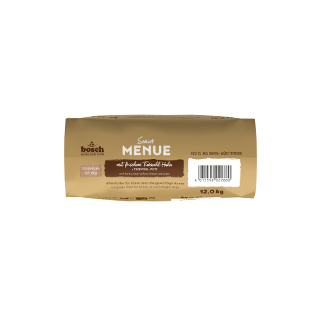 Bosch HPC MENUE Senior with animal welfare chicken + spelt & oats 12 kg (EXPIRACE 07/2026)
