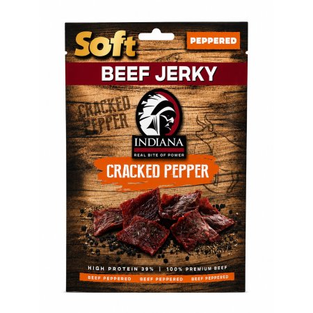 INDIANA Soft Jerky Beef Peppered 20g