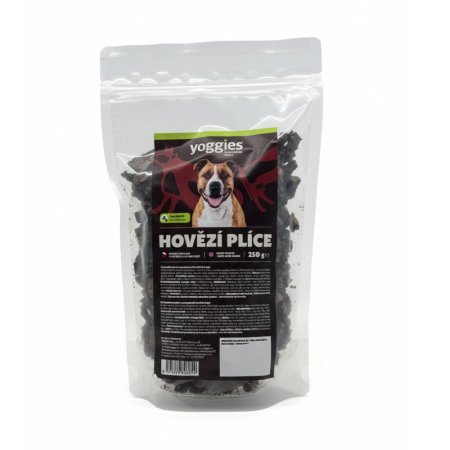 Yoggies Sušené hovězí plíce kostičky 250 g