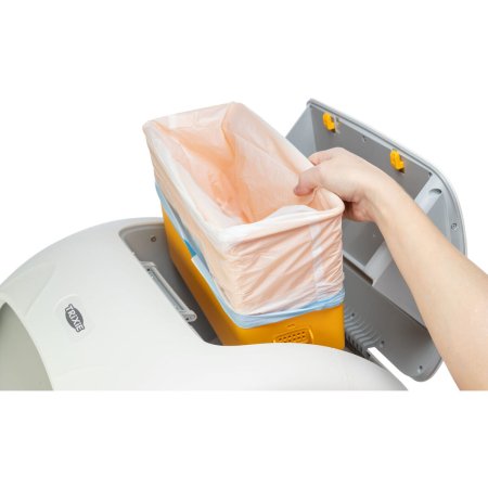 Automatická samočisticí toaleta pro kočky, XL: 63 × 51 cm, bílá