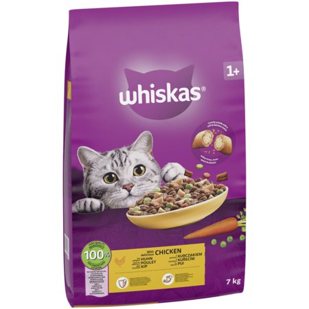 Whiskas granule s kuřecím 7 kg