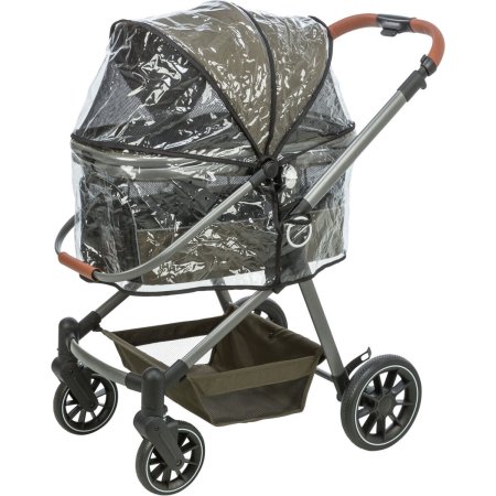 Kočárek s funkcí rychlého složení, 56 × 101 × 100 cm, do 22 kg, olivově zelený