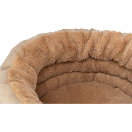 HOME Edition pelech LIANO Soft, kulatý s vysokým okrajem, ø 45 cm, písková/hnědá
