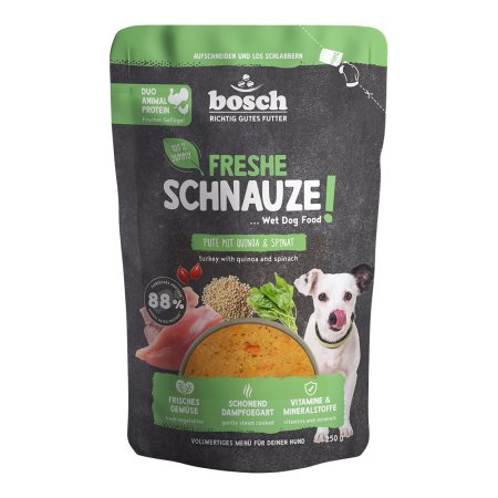 Bosch Freshe Schnauze Wet Food Turkey with quinoa & spinach 250 g (EXPIRACE 07/2026)
