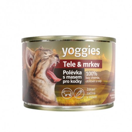 Yoggies Polévka pro kočky – Tele & mrkev 185 g (EXPIRACE 06/2026)