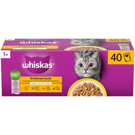 Whiskas kapsa Core drůbeží výběr v želé 40x85g