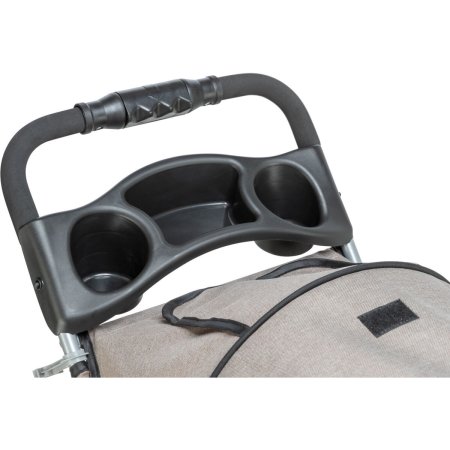 Kočárek pro psy BUGGY, rychlosklápěcí, 47 x 100 x 80 cm, nosnost do 15 kg, šedohnědá