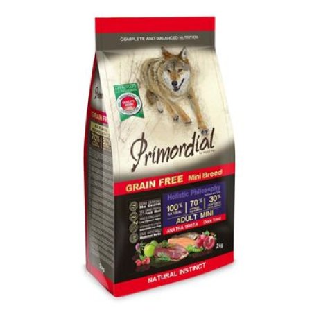 Primordial Adult Mini Adult Trout & Duck 2 kg (EXPIRACE 08/2026)