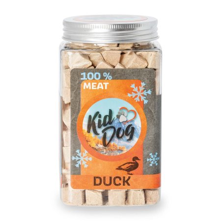 KIDDOG Super Premium 100% freeze dried DUCK CUBES - čisté kačacie mäso sušené mrazom 75 g