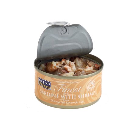 FISH4CATS Konzerva pro kočky Finest sardinka s krevetami 70 g (EXPIRACE 08/2026)