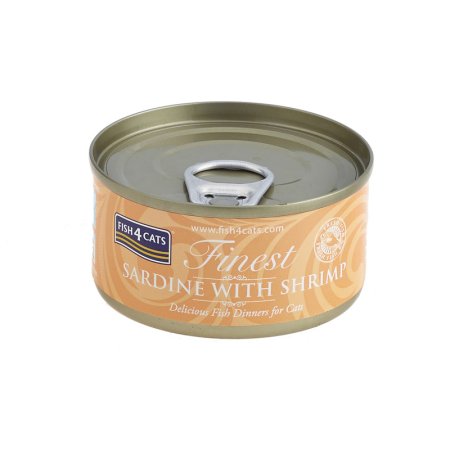 FISH4CATS Konzerva pro kočky Finest sardinka s krevetami 70 g (EXPIRACE 08/2026)