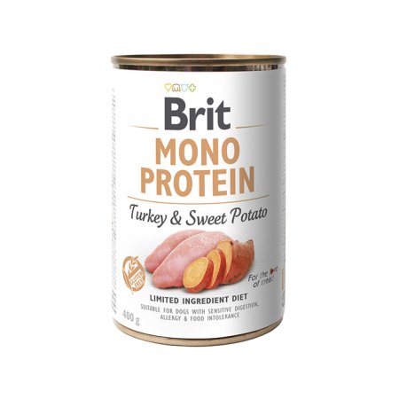 Brit Dog konz Mono Protein Turkey & Sweet Potato 400g