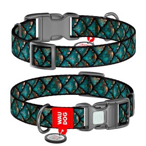WAUDOG obojek nylon Mystické šupiny QR (33-49cm/2,5cm/L)