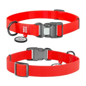 WAUDOG obojek voděodolný Collartex Plastic červený QR (28-40cm/2,0cm)