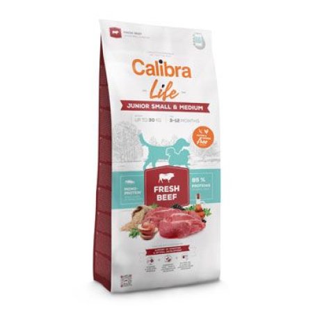 Calibra Dog Life Junior Small&Medium Fresh Beef 12kg (POŠKOZENÝ OBAL)