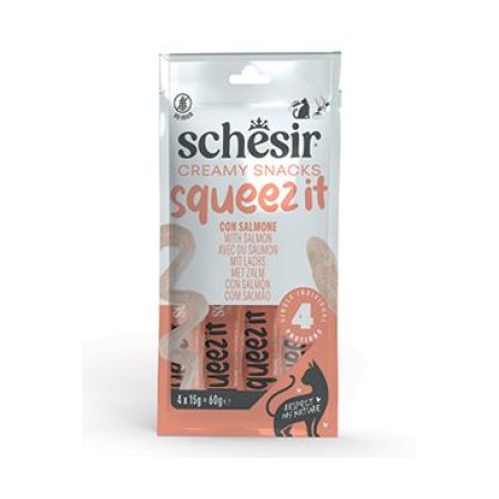 Schesir Cat kapsa Squeez It Losos krém 4x15g