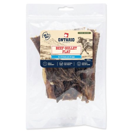 Pochoutka Ontario Pure Nature hovězí jícen plochý sušený 100g