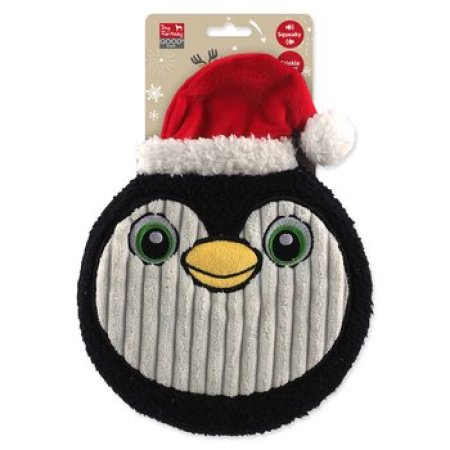 Hračka Dog Fantasy Winter Tale tučňák plyšový placatý a pískací 25cm