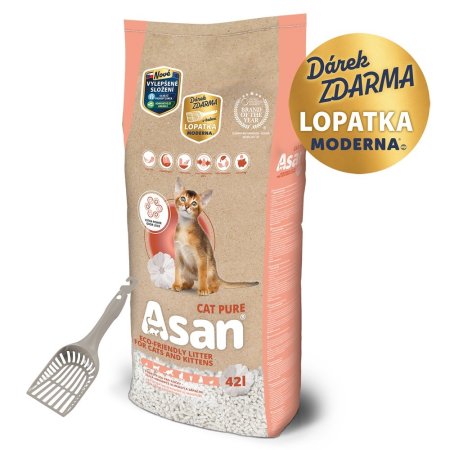 Asan Cat Pure, 42l + darček - nové zloženie