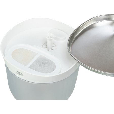 Pitná fontánka Aqua Clear, 2,5 l/18 × 16 × 18 cm, plast/nerezová ocel, bílá
