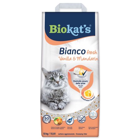 Podestýlka Biokat�s Bianco Fresh vanilka a mandarinka 10kg