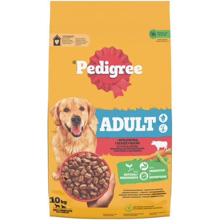 Pedigree granule M/L Adult hovězí se zeleninou 10 kg