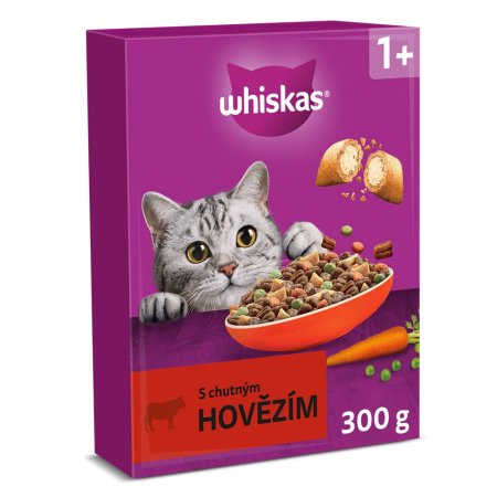 Whiskas granule s hovězím 300 g