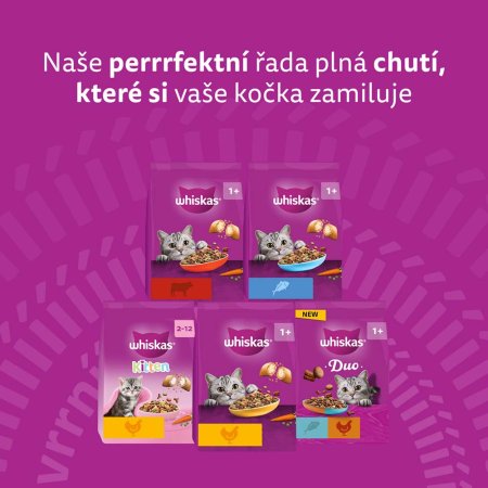 Whiskas granule s hovězím 300 g