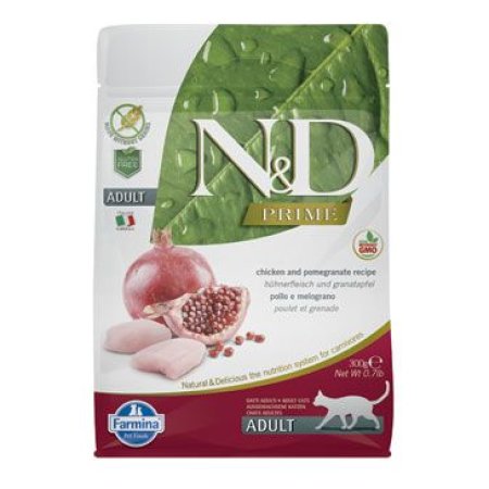 N&D PRIME CAT Adult Chicken & Pomegranate 300g (EXPIRÁCIA 09/2026)
