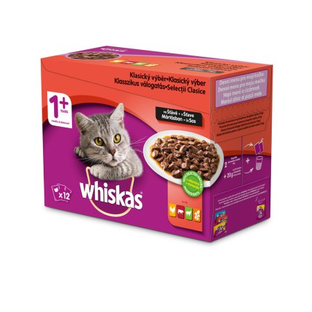 Whiskas kapsička Klasický výber v šťave 12 x 85 g (EXPIRÁCIA 09/2026)
