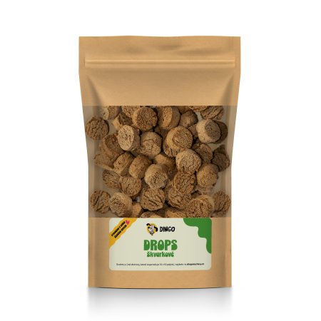 Dingo Drops škvarkové 250 g (EXPIRÁCIA 10/2026)