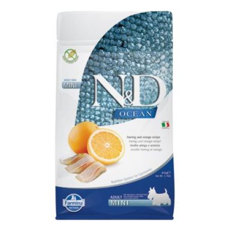 N&D OCEAN DOG Adult Mini Herring & Orange 800g (EXPIRÁCIA 09/2026)
