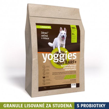 Yoggies BARF+ príloha k surovému mäsu, granule lisované za studena s probiotikami 2 kg (EXPIRÁCIA 10/2026)