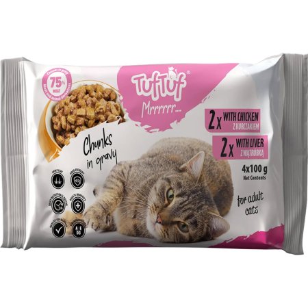 Tuf Tuf Cat Set kapsiček 2x kuřecí a 2x játra 4x100g