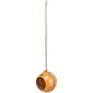 Venkovní krmítko Baňka k zavěšení, ø 12 cm, kov, oranžová