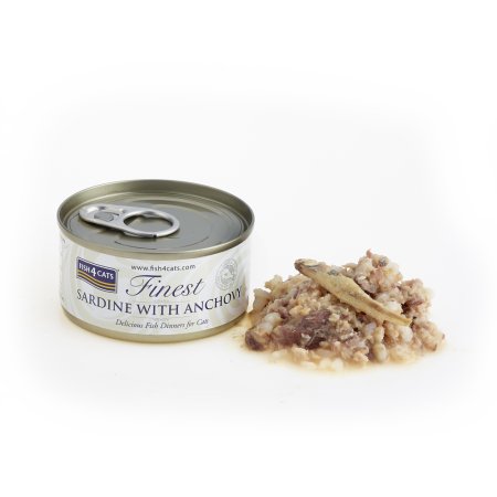 FISH4CATS Konzerva pre mačky Finest sardinka s ančovičkami 70 g (EXPIRÁCIA 09/2026)
