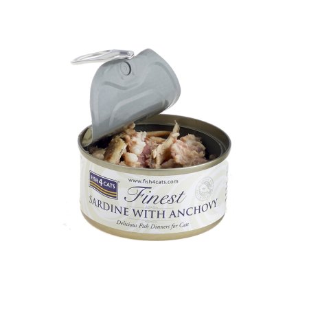 FISH4CATS Konzerva pre mačky Finest sardinka s ančovičkami 70 g (EXPIRÁCIA 09/2026)