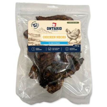 Pochoutka Ontario Pure Nature kuřecí krky sušené 250g