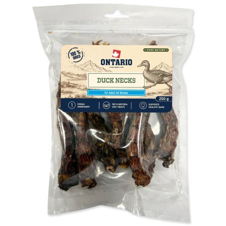 Pochoutka Ontario Pure Nature kachní krky sušené 250g