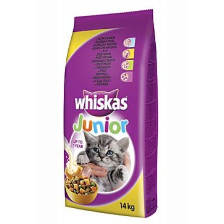 WHISKAS granule Junior s kuracím mäsom 14 kg