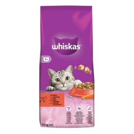 WHISKAS granule s hovädzím mäsom 14 kg