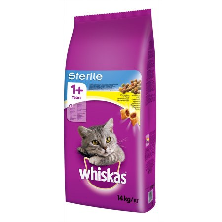 WHISKAS granule Sterile s kuracím 14 kg