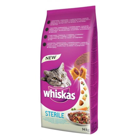 WHISKAS granule Sterile s kuracím 14 kg