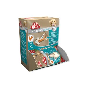 Kosti 8in1 Dental Delights žuvací XS box 30ks