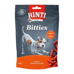 Pochúťka RintiExtra Mini-Bits paradajka + tekvica 100 g