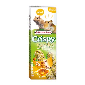 Tyčinky Crispy s medom pre škrečky a pieskomily 110g