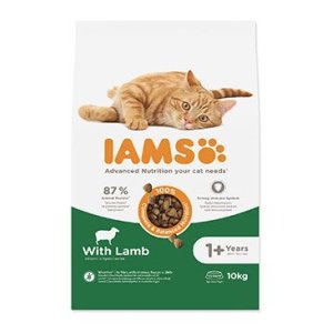 IAMS for Vitality Adult Cat Food with Lamb 10 kg