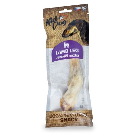 KIDDOG 100 % Natural Snack jehněčí nožka přírodní - 1 ks / bal., 20 cm