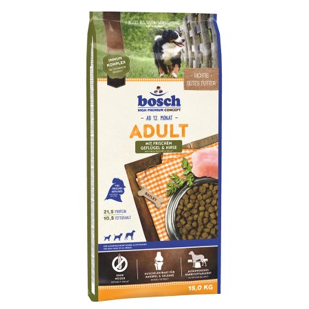Bosch Adult Poultry & Millet 15 kg (POŠKODENÝ OBAL, váha 14,3 kg)